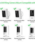 2 Pack No Drill Camera Wall Mount Bracket For Ring And Wyze Security Cameras 360 Adjustable used for multiple Ring camera models.