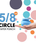 Hand holding 5/8 Inch Circle Punch for Scrapbooking and Card Making, delivers precise cuts every time