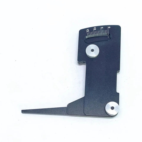 Rad Heavy Duty Metal Adjustable Camber Gauge Measuring Tool For 1/10 RC Car Setup with 15 degree ruler in sleek black finish.