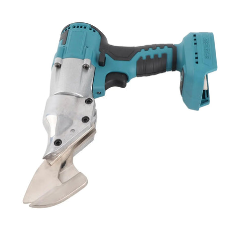 Cordless Electric Metal Shear With 360 Degree Rotating Head, robust tool with metal blades and 18V battery for cutting materials.