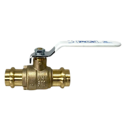 2-Pack 3/4-Inch Press Copper Ball Valve With Full Port Brass Body Built Tough Lead Free For Potable Water