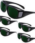 Heavy Duty Ipl Laser Safety Glasses With Green Lens And Uv Guard For Tanning Beds Red Light Therapy And Infrared Welding lightweight polycarbonate design.