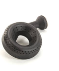 Venturi Burner Short With Lift Off A14006 OEM Replacement Part For Gas Range, black metal design angled view