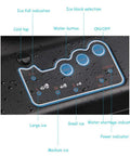 Portable Countertop Ice Maker Pumping Out 55 Lbs Of Irresistible Chewable Bullet Ice Daily Featuring A Sweet Two In One Water Jug Setup That Runs On Low Noise For Chill Home Office Routines control panel with ice size options and indicators.