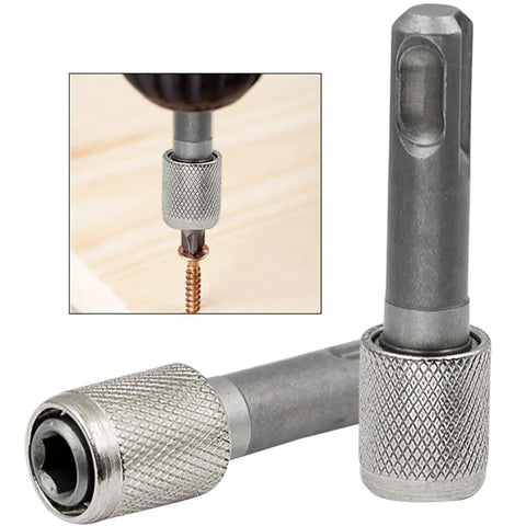 SDS Plus Drill Chuck Adapter to 6.35mm One Quarter Inch Hex Socket Converter for Electric Hammer Drills Heavy Duty 5 Pack Durable Steel