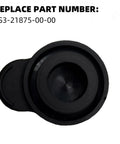 Radiator Coolant Cap Replacement for Yamaha ATVs 2006 Through 2021 Black Plastic Twist On Cap, top view with part number 1S3-21875-00-00