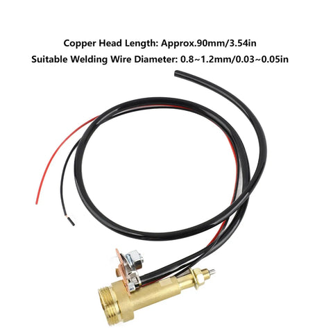 Euro Central Connector Torch Conversion Kit For MIG Welding Panel Socket with copper head and wires