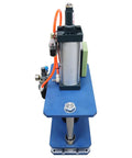 Built Like A Tank 1102 Pound Pneumatic Punch Press With Digital Display Controller For Smooth Sheet Metal Fabrication Desktop Punching Tool Two Column Three Plate Workbench showing pneumatic cylinder and control components.