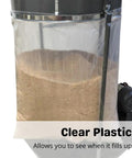 Top Tier Clear Dust Collector Bags Compatible With Central Machinery 35 And 70 Gallon Systems 19 Inch Diameter 40 Inch Length Bulletproof 5 Mil Plastic Five Pack Made In Usa, showing filled clear plastic bag.