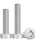 Premium 304 Stainless Steel Cheese Head Cross Recessed Screws M6 M8 Thin Low Head Machine Bolts Rock Solid Hella Tough Rust Proof Hardware Assembly Fasteners 5 Piece Set with cross recessed drive.