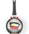 Mini 4.6 Inch Nonstick Aluminum Fry Pan For Single Eggs And Tiny Servings displayed with packaging