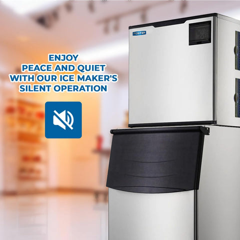 Pro Grade Commercial Ice Maker Churning Out 700 Pounds Daily With A Massive 505 Pound Storage Bin, built tough for busy bars with quiet operation.