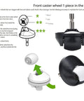 Roomba 600 And 500 Series Replacement Parts Kit with front caster wheel and assembly instructions for smooth vacuum operation