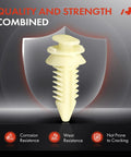 50 Piece Door Panel Rivet Clips Fastener Installation Kit Compatible With Chevrolet And Gmc Trucks Suvs, nylon fastener showing corrosion and wear resistance.
