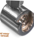 Close-up of 2 piece silver button head grease coupler set showing durable and long-lasting fittings, not easy to break.