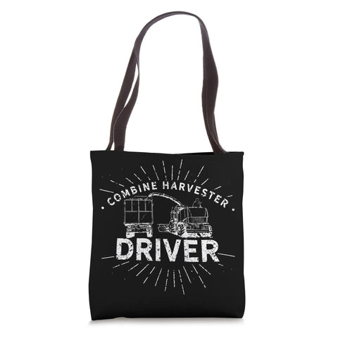 Combine Harvester Driver Tote Bag For Farmers And Harvest Lovers 16x16 Inch Cotton Carryall With Threshing And Harvest Theme Dope Reaper Vibe Ideal Gift For Men Women And Kids On Farm Life