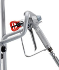Pro Grade Airless Paint Sprayer With A Mean 3000 Psi Kick For Unthinned Latex Primers And Stains quick prime suction hose and spray gun detail
