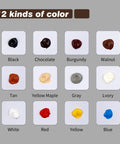 Chart showing 12 colors from the Wood Furniture Repair Kit With 12 Color Wood Filler Pastes for fixing scratches and cracks.