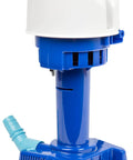 Built Tough 1/30 HP Evaporative Cooler Pump with blue body and white cover designed for swamp cooling with 563 GPH flow.