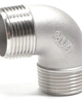 AGUTEA 1/2 in 304 stainless steel 90-degree street elbow with male NPT threads on both ends