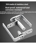 Heavy Duty Barn Door Hardware Kit With Axis Hinge Half Height Sliding Door Track showcasing stainless steel hinge, rust-proof design.