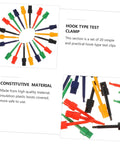 Test Hook Probe Kit For Digital Multimeter Leads With Safe Insulated Plastic Boots Round Test Hooks And Mini Clips