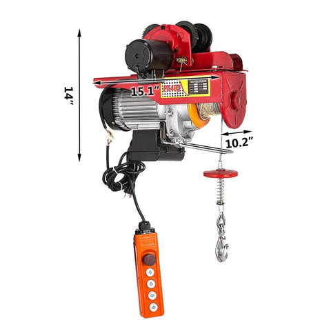 Built Like A Tank 1300W Electric Hoist With Low Friction Four Wheel Trolley For 800kg Workshop Or Warehouse Lifting Engines Transmissions And Industrial Tools Steel Track