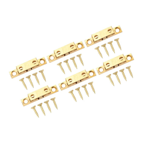 Double Ball Brass Bead Snap Lock Cabinet Door Catch With Adjustable Tension And Gold Screws For Cabinets Closets And Drawers 70mm Easy Install Secure Hold Slim Mount with additional gold screws.