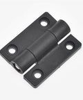 2 Pack Adjustable Torque Plastic Hinges Black Positioning Door Hinges 72x56x19mm Durable Cabinet And Door Hardware For Home Improvement Projects And DIY Includes Multiple Size Options 26x22x6mm To 72x56x19mm showing hinge front view