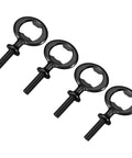 Heavy Duty Zinc Alloy Screw In Bottle Opener 4 Piece Set Matte Black threaded cap removers with screws for easy installation.
