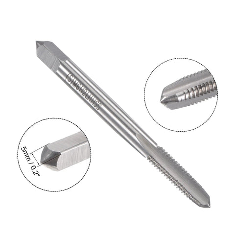 Close-up of M6 X 1 Left Hand Tap And Die Set With Round Die For Nut Bolt Thread Repair, showing tap details and dimensions.