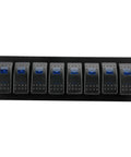 12-24V Beefy Boat Switch Panel Illuminated Aluminum Prewired Dash Panel 8 Gang Toggle Switches With 5 Pin On Off And 2 LED Backlit IP65