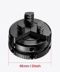 2 Inch Mini 3 Jaw Self Centering Woodworking Chuck With M18x1.5 Thread And 0.4 Inch Connector For Mini Lathes CNC Machined Steel