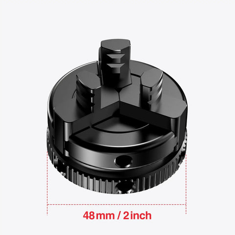 2 Inch Mini 3 Jaw Self Centering Woodworking Chuck With M18x1.5 Thread And 0.4 Inch Connector For Mini Lathes CNC Machined Steel