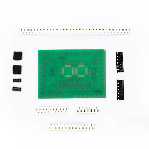 Hands On SMD Practice Kit For Soldering Skills And SMT Projects, DIY Electronics Training Board with circuits and components.