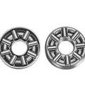 Needle Roller Thrust Bearings With Washers Set 5Mm Bore 15Mm Outside Diameter 4Mm Total Thickness, two bearings visible