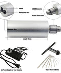 Pro Grade Portable Handy Mini Electric Hand Drill For DIY PCBs Adjustable 0.3mm To 4mm Chuck Aluminum Body with components shown