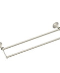 Lounge Collection Brushed Nickel 24 Inch Double Towel Bar Wall Mounted Towel Rack For Bathroom With Two Rods Easy Install Durable Finish DN7722BN For Any Bathroom Makeover