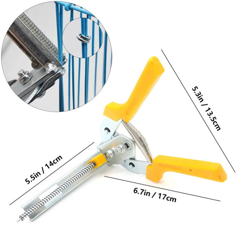 Beefed Up Type M Hog Nail Ring Pliers Kit With 2400 M Clips For Fence Fastening Upholstery Installation And Animal Cages