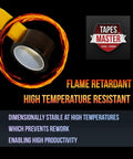 Three Eighths Inch By Thirty Six Yards Five Mil Kapton Tape displaying flame retardant and high temperature resistant features