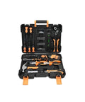 Go Anywhere 109 Piece Socket And Wrench Set Auto Repair Combo Kit Portable Garage Tools Heavy Duty Wrenches in organized case.