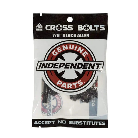 Seven Eighths Inch Black Allen Head Go-To Skateboard Truck Hardware Set pack with logo and description visible
