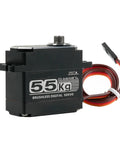 Hella Tough High Torque Digital Servo Featuring A Brushless Motor And Solid Metal Gears For IP67 Waterproof Durability and Sick RC Performance, 55Kg.