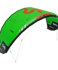 Ghost V3 One Strut Kiteboarding Kite With Compact Swept Canopy For Efficient Upwind Reach in green, angled view