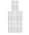 Image of a pack of 25 Half Thread Hex Lag Screws For Wood 304 Stainless Steel Self Tapping Fasteners For Carpentry DIN571 M8x120mm High Hardness And Durability No Pre Drill Needed