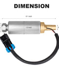 Electric Fuel Pump Replacement For Mercury Mercruiser Marine Boats 4.3L 5.0L 5.7L V6 V8 Carburetor Engines dimensions shown