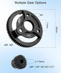 Hardened Steel 48P 86T Spur Gear Transmission Set With 18T 19T 20T 21T Pinions For Traxxas 1 Tenth RC Slash 2WD Stampede