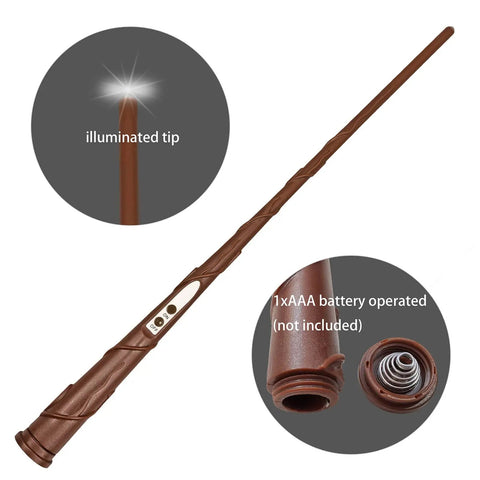 Illuminated remote wand for Floating LED Taper Candle Set 10.8 Inches With Remote Wand Flameless Battery Operated Window Candles