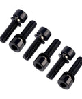 Titanium Finish Bike Stem Bolts Set 6 Pcs M5 X 18mm With Washers Stainless Steel Allen Hex Screws For Road MTB And Mountain Bikes