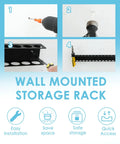 Heavy Duty Screwdriver Organizer Wall Mount With 14 Holes And Metal Plier Holder No Fuss DIY Ready Tool Rack installation steps